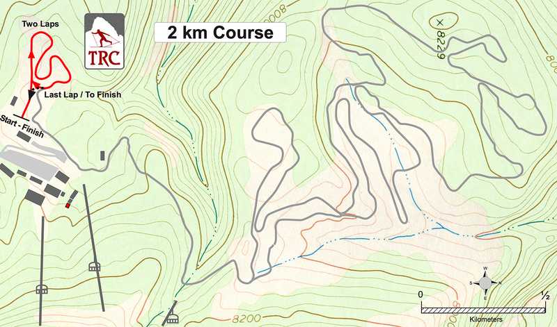 Teton Ridge Classic 2 km race map